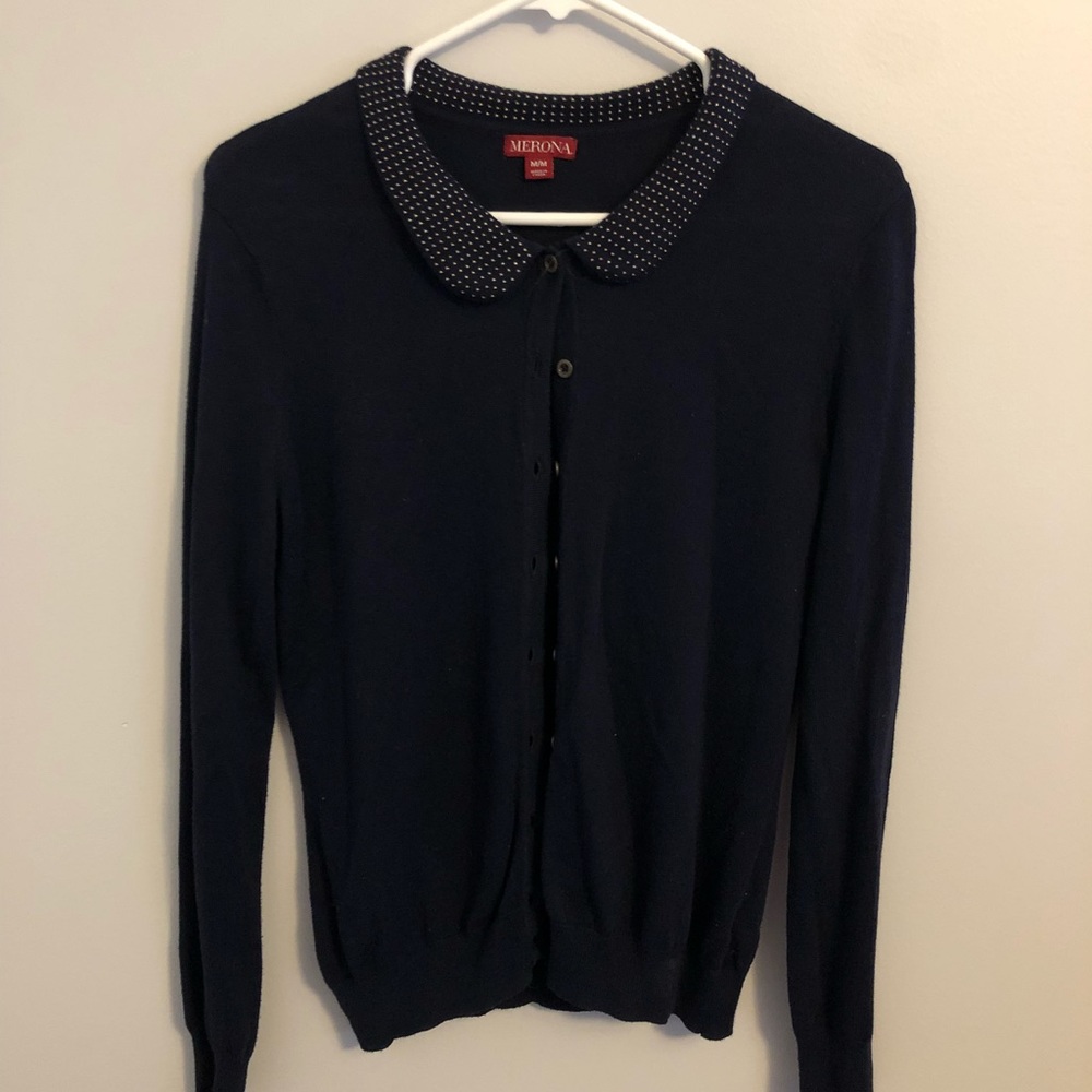 Cardigan with collar detailing